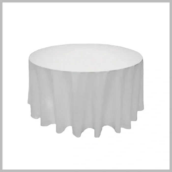 White Round Table Cloths - Hire